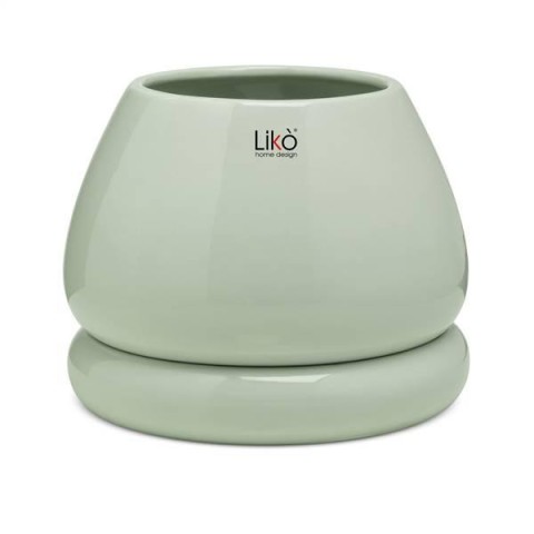 VASO NIKO D. 15 H 16  PLATE - GREEN